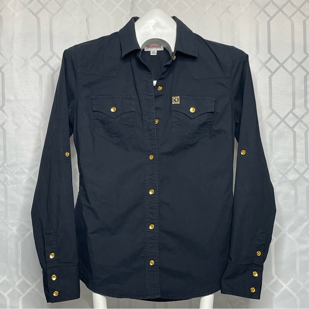 True Religion Western Style Cotton  Button Down Shirt Small S/P